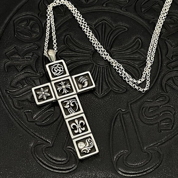 Chrome Hearts Seven Elements Hip Hop Cross Necklace - Picture 5 of 8